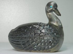 TANE MEXICAN STERLING SILVER DUCK FORM BOX