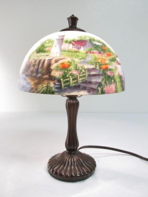 Thomas Kinkade Reverse Painted Glass Table Lamp Feb 05 2018 Thomas Kinkade Reverse Painted Glass Table Lamp