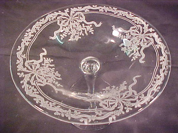 FOSTORIA CRYSTAL COMPOTE TAZZA - 2