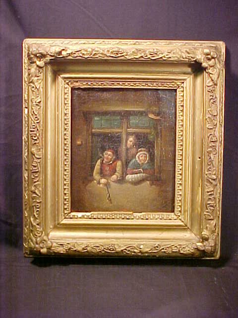 ANTIQUE DUTCH OIL ON CANVAS PAINTING