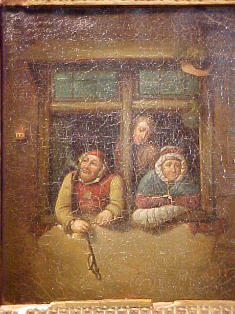 ANTIQUE DUTCH OIL ON CANVAS PAINTING - 2