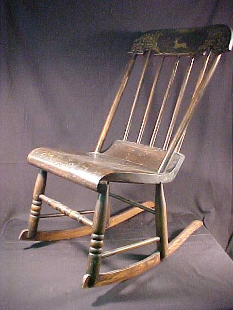 ANTIQUE BOSTON ROCKER ROCKING CHAIR