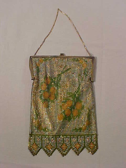 LG ANTIQUE METAL MESH ENAMEL PURSE - 3