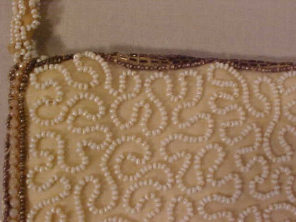 HAND BEADED VINTAGE PURSE BELGUIM - 5