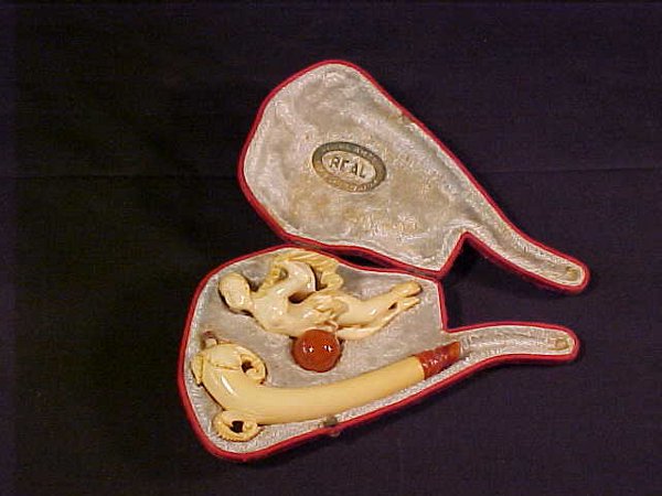 ANTIQUE MEERSCHAUM PIPE NUDE WOMAN - 2