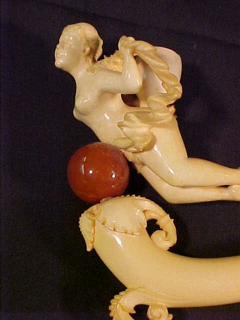 ANTIQUE MEERSCHAUM PIPE NUDE WOMAN - 3