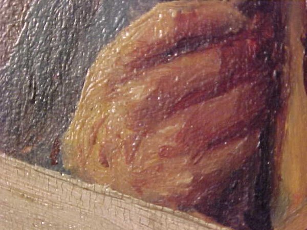 J MICOTTA OIL PAINTING ON BOARD OLD MAN - 3