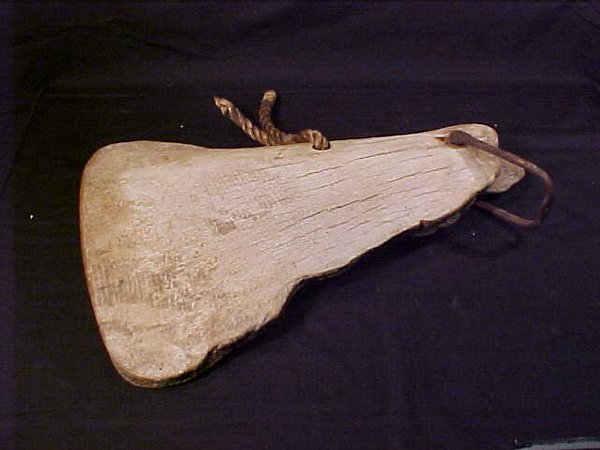 ANTIQUE WHALE BONE BOAT RUDDER 1872