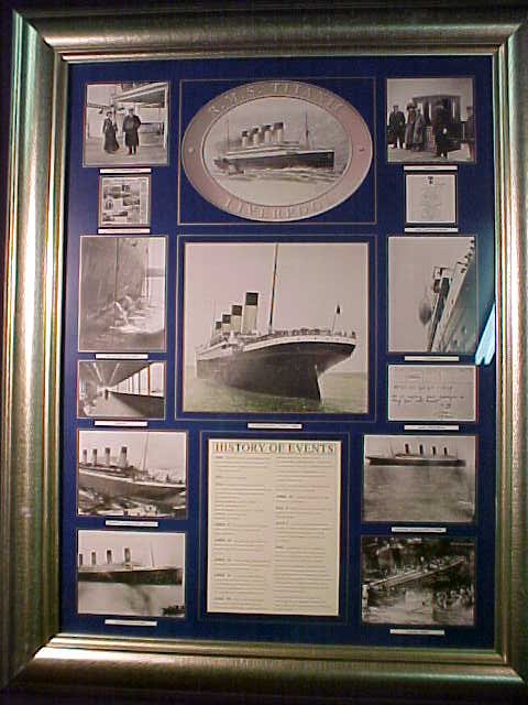 FRAMED COLLAGE PRINTS OF TITANIC PHOTOS