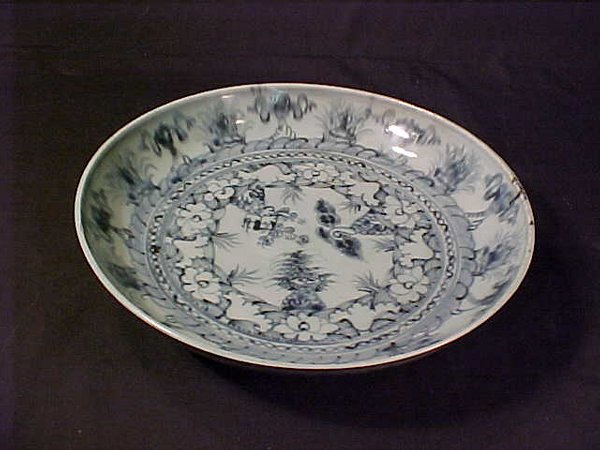 MING DYNASTY PORCELAIN CHARGER BLUE - 2
