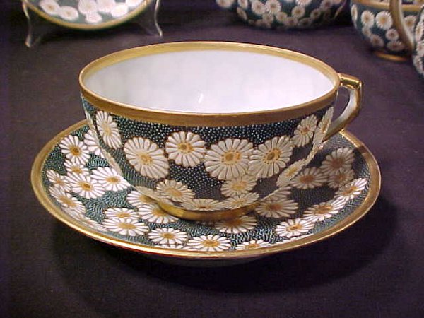 JAPANESE DAISY KUTANI PORCELAIN 21 PC - 3