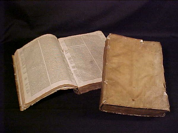ANTIQUE PIG SKIN COVERED BOOKS HISTORY