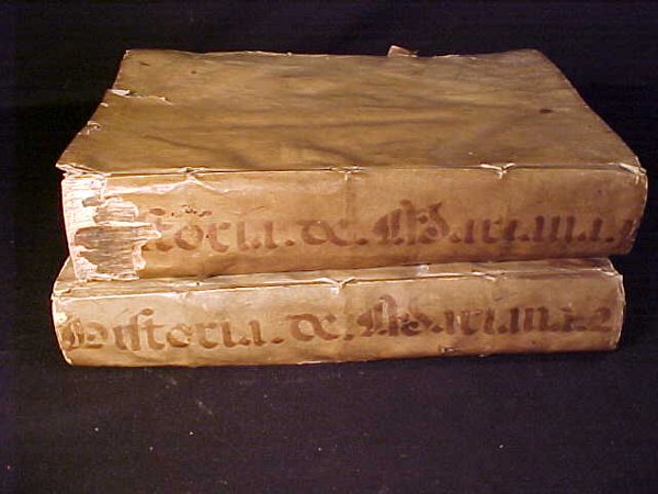 ANTIQUE PIG SKIN COVERED BOOKS HISTORY - 3