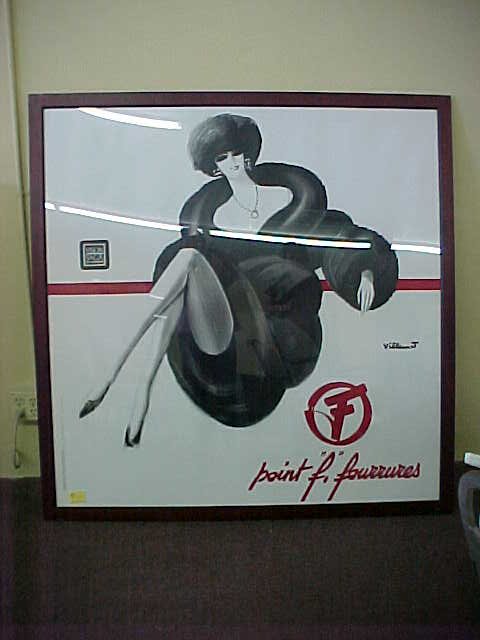 LARGE VILLEMOT FASHION POSTER FRAMED