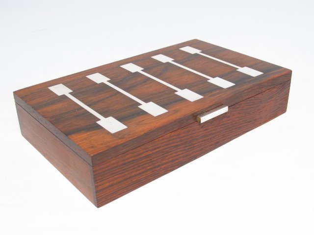 HANS HANSEN STERLING SILVER & ROSEWOOD BOX (1 of 6)