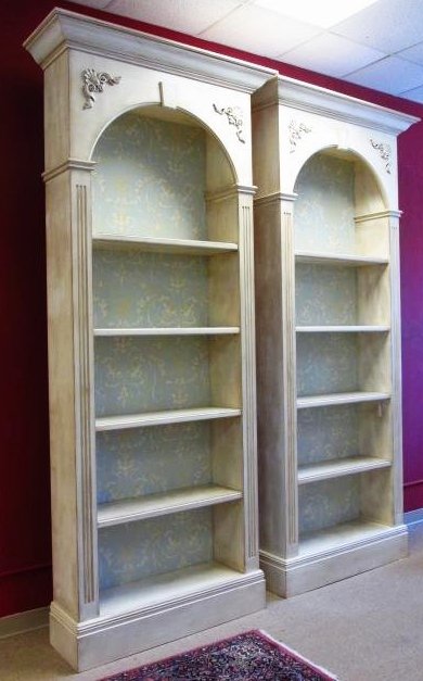 PAIR FRENCH PROVINCIAL STYLE BOOKCASES (1 of 9)