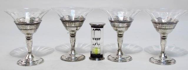 CARTIER LOT: STERLING & GLASS STEMS & HOURGLASS (1 of 10)