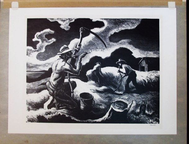 THOMAS HART BENTON ORIGINAL LITHOGRAPH: "ISLAND HAY" (1 of 8)