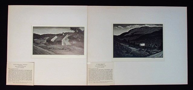 TWO ASA CHEFFETZ ORIGINAL SIGNED WOOD ENGRAVINGS (1 of 9)