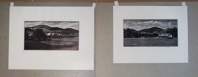 TWO ASA CHEFFETZ ORIGINAL SIGNED WOOD ENGRAVINGS (1 of 10)