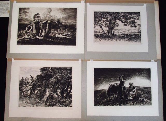FOUR ORIGNAL SIGNED ETCHINGS: COSTIGAN, KLEIBER, THAL (1 of 10)