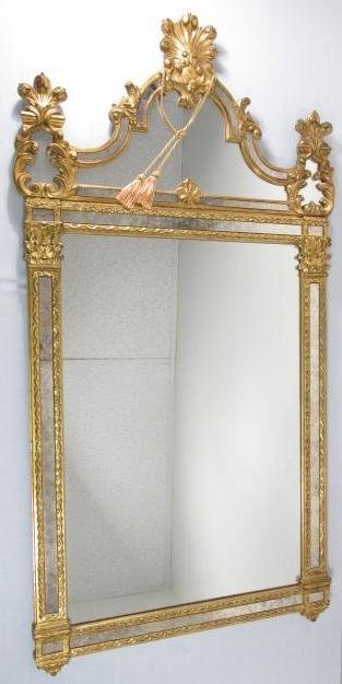 LABARGE ROCOCO STYLE GILT WOOD MIRROR (1 of 8)