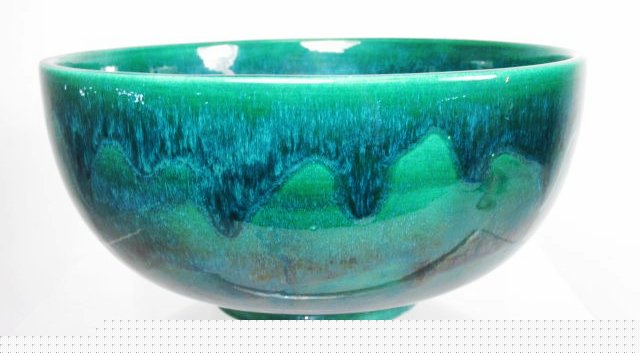 POLIA PILLIN GREEN GLAZED POTTERY BOWL (1 of 7)