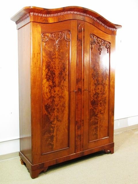 ENGLISH FLAME MAHOGANY FINISHED TWO DOOR ARMOIR/CABINET (1 of 10)