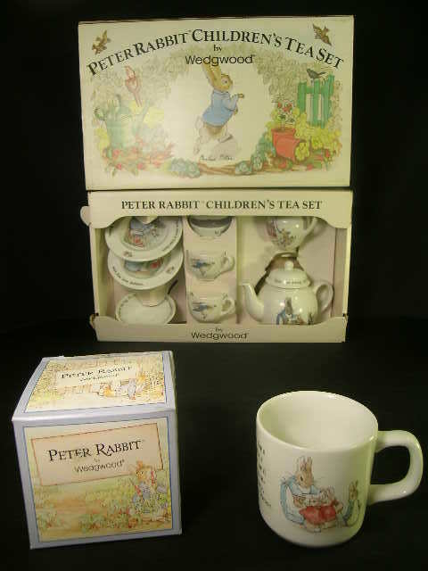 peter rabbit tea set in picnic basket