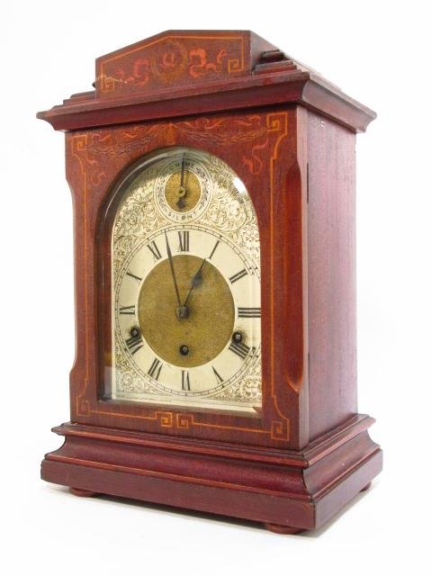 KIENZLE MARQUETRY INLAID WESTMINSTER MANTEL CLOCK (1 of 9)