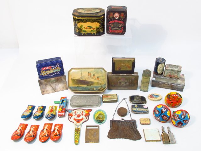 VINTAGE ADVERTISING TINS, CIGARETTE BOXES, AND MORE (1 of 9)