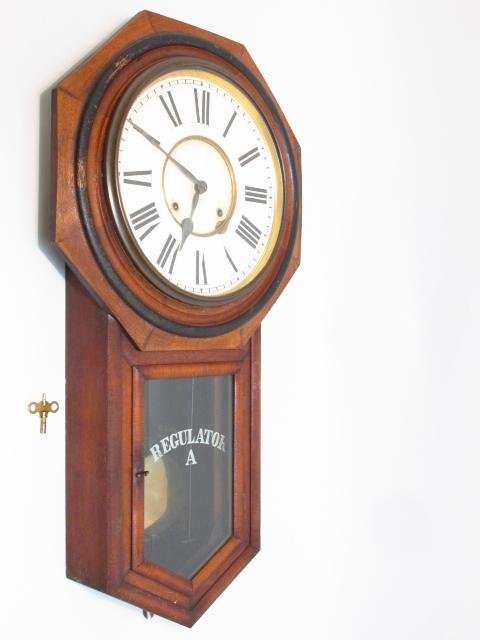 ANTIQUE ANSONIA REGULATOR A WALL CLOCK (1 of 9)