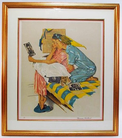 NORMAN ROCKWELL SIGNED LE LITHOGRAPH: "DREAMBOATS" (1 of 8)