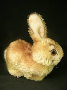 VINTAGE ORIGINAL STEIFF TOY BUNNY RABBIT: Lot 275: VINTAGE ORIGINAL STEIFF TOY BUNNY RABBIT - Measures 7" tall. Good condition. No label or button.