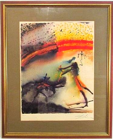 SALVADOR DALI "TAUROMACHIE III" EMBOSSED LITHOGRAPH (1 of 10)