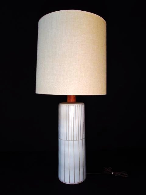 MID CENTURY MARSHALL STUDIOS GLAZED ART POTTERY LAMP (1 of 6)