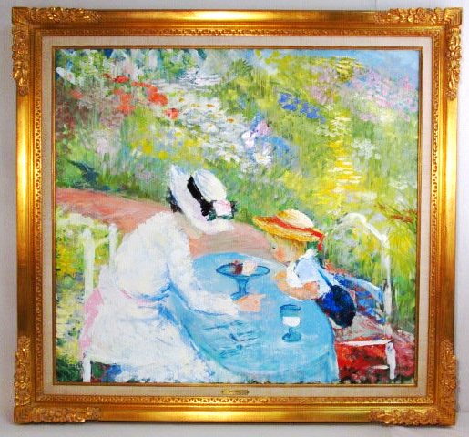 MARY BEICH OIL ON CANVAS PAINTING: WOMAN & CHILD (1 of 9)