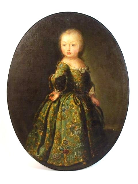 18th C PORTRAIT PAINTING OF A CHILD (1 of 8)