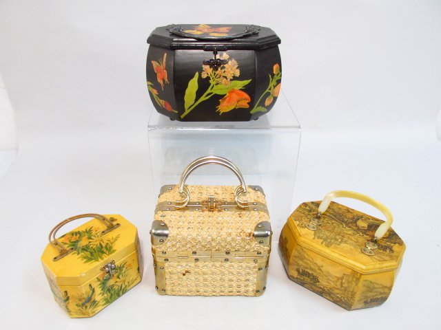 FOUR VINTAGE MID CENTURY LADIES PURSES (1 of 10)