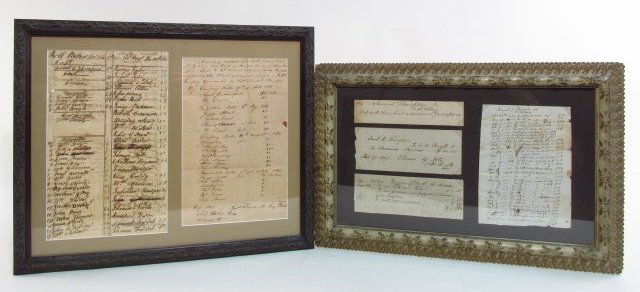 FRAMED PRE-CIVIL WAR INDIANA MILITIA MANUSCRIPTS (1 of 10)