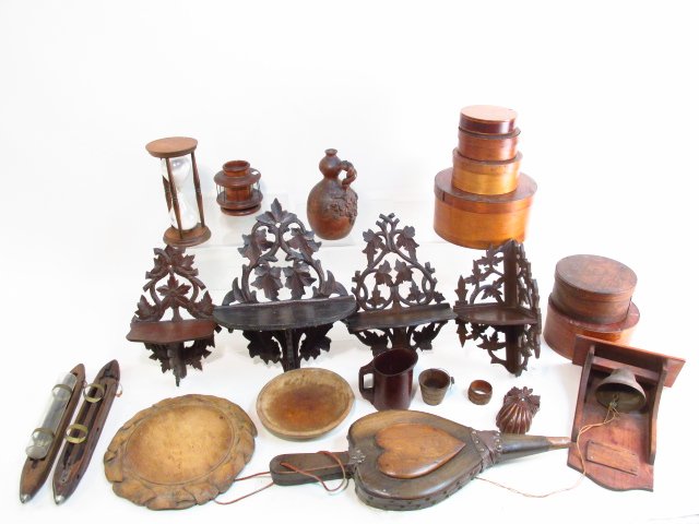 LARGE LOT OF ASSORTED PRIMITIVE AND OTHER WOODEN TOOLS, (1 of 10)