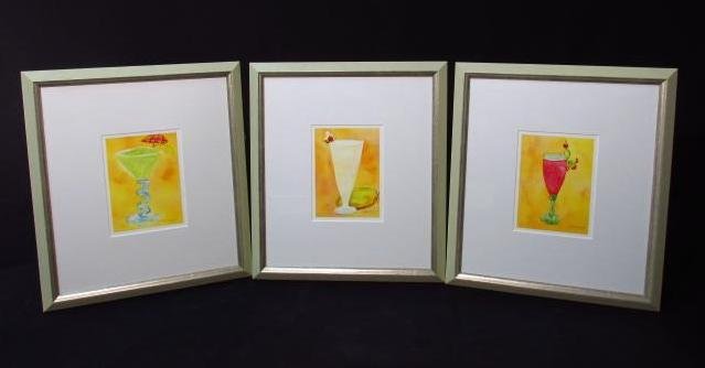 THREE PAT KAUFMAN FRAMED PRINTS (1 of 6)