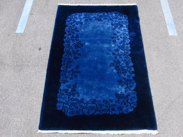 CHINESE HAND KNOTTED WOOL & COTTON AREA RUG 5' x 7'10" (1 of 5)
