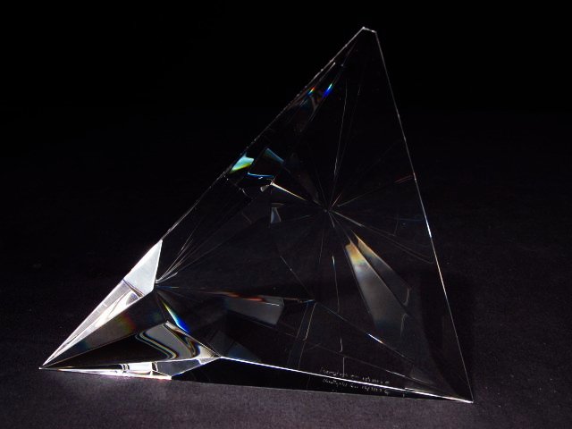 CHRISTOPHER RIES OPTIC CUT CRYSTAL SCULPTURE (1 of 9)