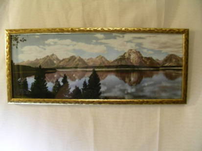 RANDALL GRAND TETON PHOTOGRAPH NATIONAL PARK: Lot 1105: RANDALL GRAND TETON PHOTOGRAPH NATIONAL PARK - Measures 6 1/2" tall by 16 1/4" wide. Good original condition with strong colors.