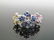 14 KT WHITE GOLD DIAMOND MULTI COLOR SAPPHIRE RING
