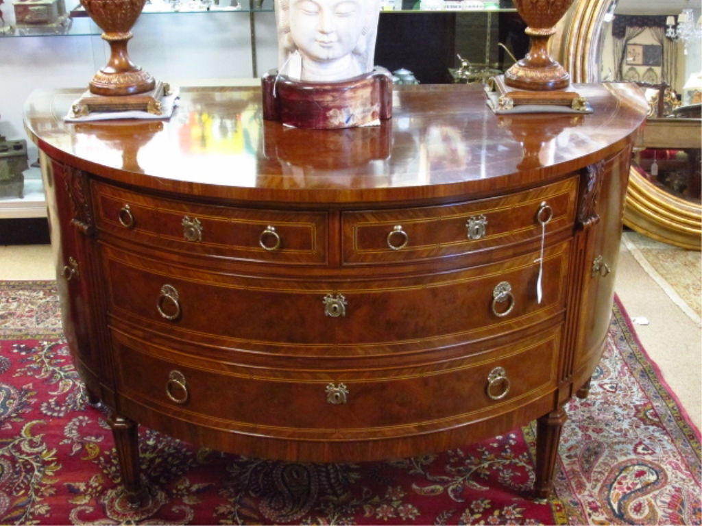 KARGES PARQUETRY INLAID BURLED WOOD DEMI-SIDEBOARD (1 of 6)