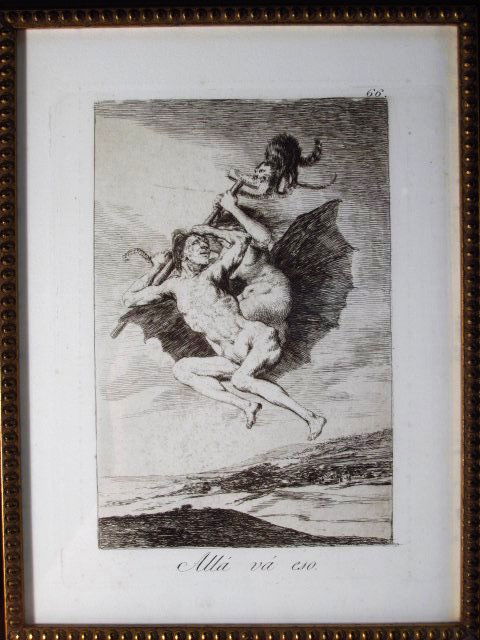 FRANCISCO JOSE DE GOYA ORIGINAL ETCHING: ALLA VA E (1 of 9)
