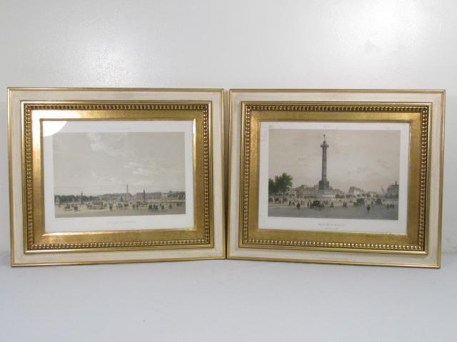 TWO FRENCH HAND COLORED LITHOGRAPHS BY FELIX BENOI (1 of 10)