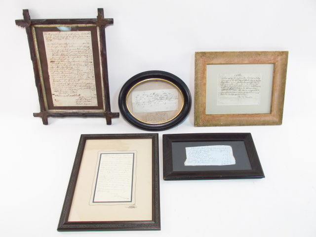 FRAMED ANTIQUE MANUSCRIPTS & CORRESPONDENCE: SAMUE (1 of 9)